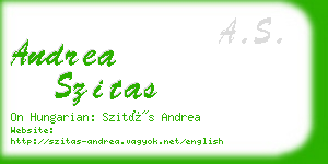 andrea szitas business card